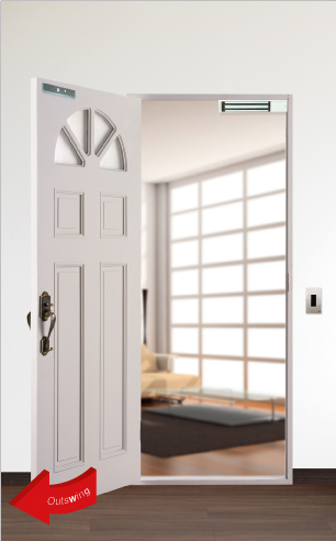 Indoor Outswing Door Electromagnetic Lock Installation Sample